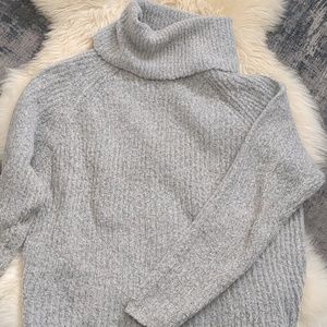 Heather Grey Cowl Neck Sweater